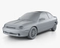 Dodge Neon Sport Coupe 1999 3D模型 clay render