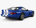 Dodge Viper GTS 2002 3D 모델  back view