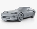 Dodge Viper GTS 2002 3D модель clay render