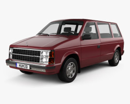 3D model of Dodge Caravan 1984