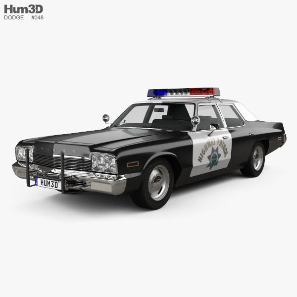 Dodge Monaco 警察 1974 3Dモデル