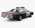Dodge Monaco Polizei 1974 3D-Modell Rückansicht