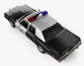 Dodge Monaco Polizei 1974 3D-Modell Draufsicht