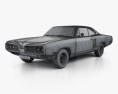 Dodge Coronet hardtop coupe 1970 3D模型 wire render