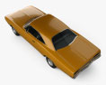Dodge Coronet Hard-top coupé 1970 Modello 3D vista dall'alto
