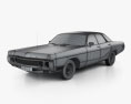 Dodge Polara hardtop Coupe 1970 3D-Modell wire render