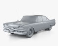 Dodge Custom Royal sedan 1957 3d model clay render