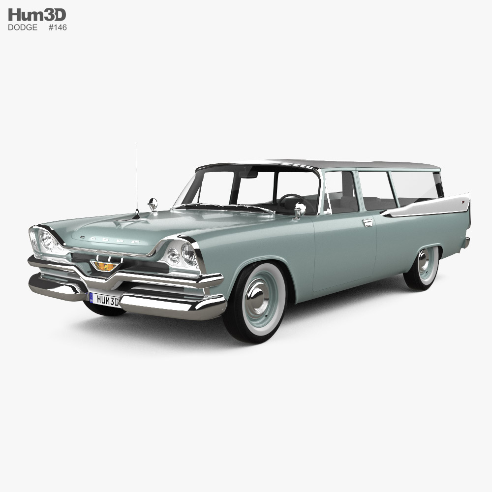 Dodge Suburban wagon 1957 3D模型