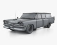 Dodge Suburban wagon 1957 3d model wire render