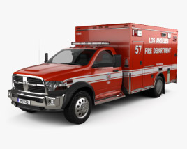 3D model of Dodge Ram LAFD Paramedic 2016