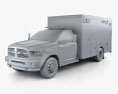 Dodge Ram LAFD Paramedic 2016 3d model clay render