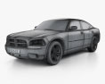 Dodge Charger (LX) 2010 3d model wire render