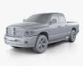 Dodge Ram 1500 Quad Cab SLT 2006 3D модель clay render