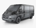 Dodge Ram ProMaster Cargo Van L2H1 인테리어 가 있는 2016 3D 모델  wire render
