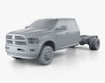 Dodge Ram Crew Cab Chassis L2 Laramie 2015 3D模型 clay render