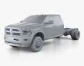 Dodge Ram Crew Cab Chassis L2 Laramie 2019 Modelo 3D clay render