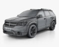 Dodge Journey Crossroad 2017 3D модель wire render