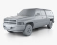 Dodge Ram 1500 Club Cab ST 2002 3Dモデル clay render