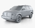 Dodge Durango SLT 2009 3Dモデル clay render