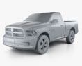 Dodge Ram 1500 Regular Cab Express Blackline 2020 3D 모델  clay render