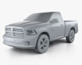 Dodge Ram 1500 Regular Cab Sports 2020 3Dモデル clay render
