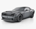 Dodge Challenger SRT Demon 2020 3d model wire render