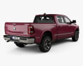 Dodge Ram 1500 Crew Cab 6-foot 4-inch Box Limited 2021 3d model back view