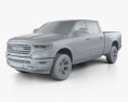 Dodge Ram 1500 Crew Cab 6-foot 4-inch Box Limited 2021 3d model clay render