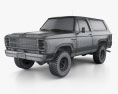 Dodge Ramcharger con interior 1979 Modelo 3D wire render