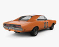 Dodge Charger General Lee 3Dモデル 後ろ姿
