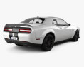 Dodge Challenger SRT Hellcat Wide Body 2020 3Dモデル 後ろ姿