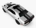 Dodge Challenger SRT Hellcat Wide Body 2020 3D-Modell Draufsicht