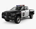Dodge Ram Crew Cab Policía con interior 2019 Modelo 3D
