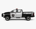 Dodge Ram Crew Cab Policía con interior 2019 Modelo 3D vista lateral