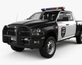 Dodge Ram Crew Cab Policía con interior 2019 Modelo 3D