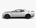Dodge Challenger SRT Hellcat WideBody with HQ interior 2020 3d model side view