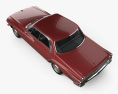 Dodge Dart 440 hardtop 轿车 1962 3D模型 顶视图