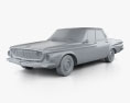Dodge Dart 440 ハードトップ セダン 1962 3Dモデル clay render