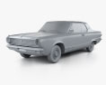 Dodge Dart GT ハードトップ クーペ 1965 3Dモデル clay render