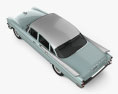 Dodge Coronet 4门 轿车 1957 3D模型 顶视图