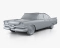 Dodge Coronet 4-Türer sedan 1957 3D-Modell clay render
