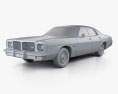 Dodge Coronet sedan 1975 3d model clay render