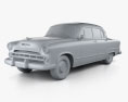 Dodge Coronet sedan 1953 3D-Modell clay render