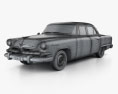 Dodge Coronet 4ドア セダン 1955 3Dモデル wire render