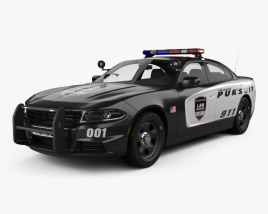 Dodge Charger Polícia com interior 2017 Modelo 3d