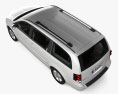Dodge Grand Caravan с детальным интерьером 2014 3D модель top view