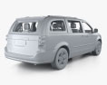 Dodge Grand Caravan con interior 2014 Modelo 3D