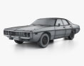 Dodge Coronet Custom V8 318 セダン 1976 3Dモデル wire render