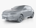 Dodge Hornet GT Blacktop 2024 3D модель clay render