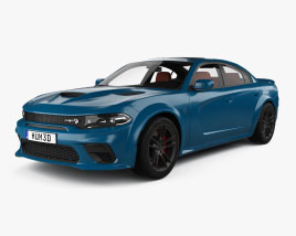 Dodge Charger SRT Hellcat with HQ interior 2023 3D model